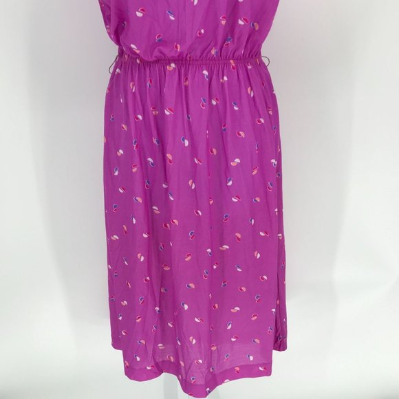 Vintage 1960s Summer Spring Print Dress Fit and Flare Belted - Picture 6 of 16